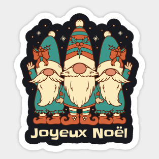 Merry Christmas in French Sticker